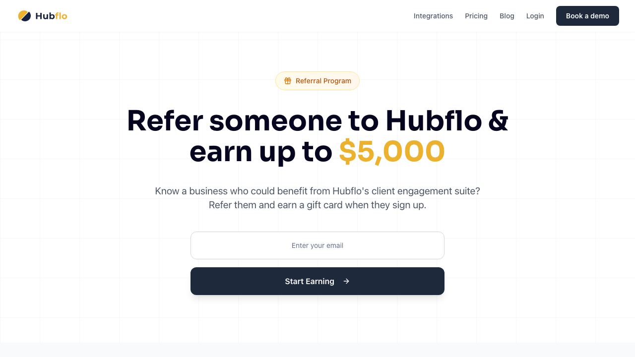 Hubflo 网站截图