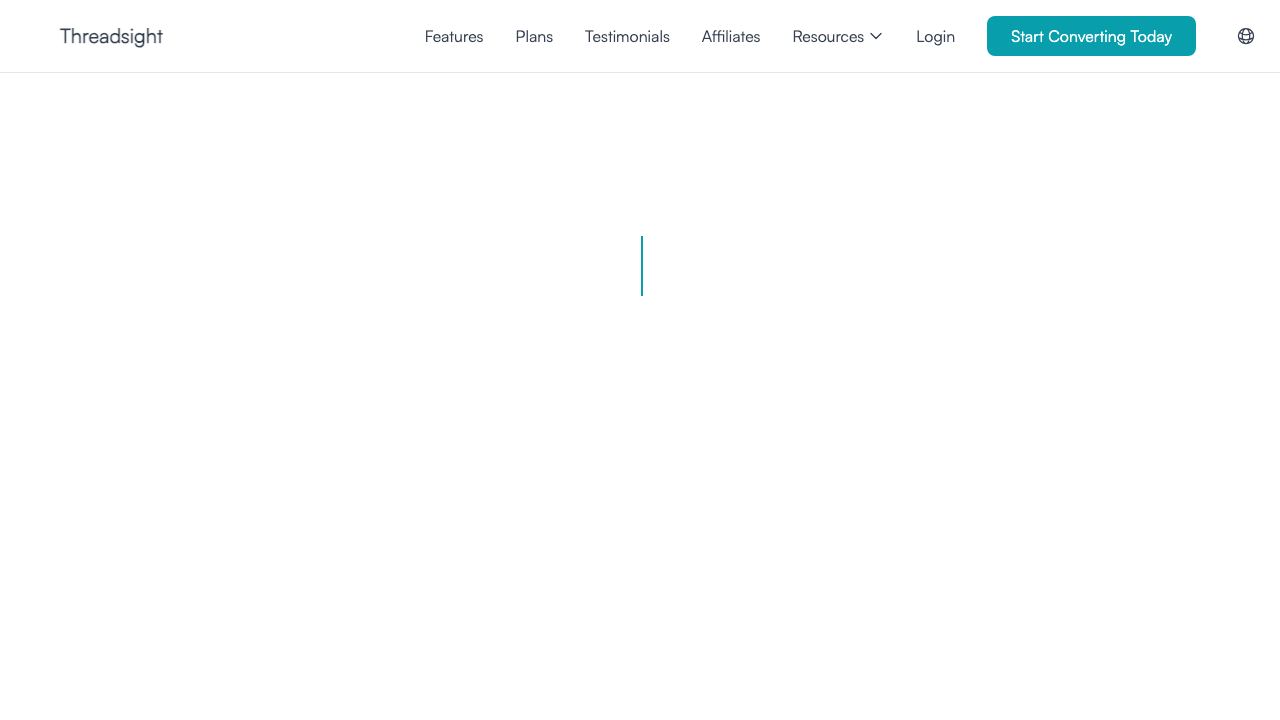 Threadsight website screenshot