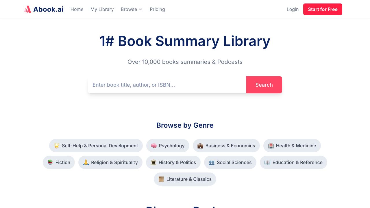 Abook website screenshot