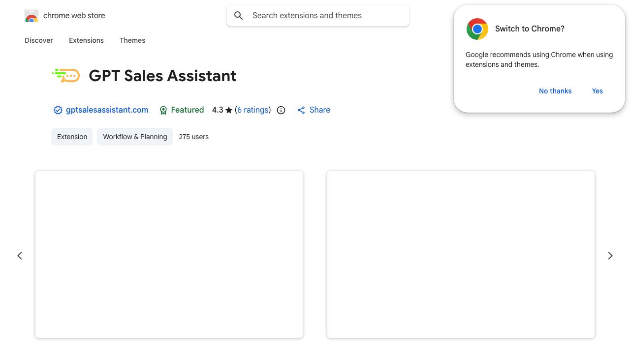 GPT Sales Assistant 网站截图