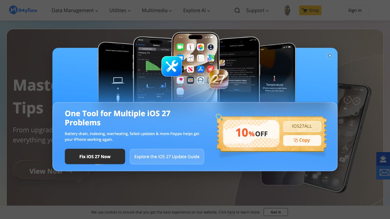 iMyFone website screenshot