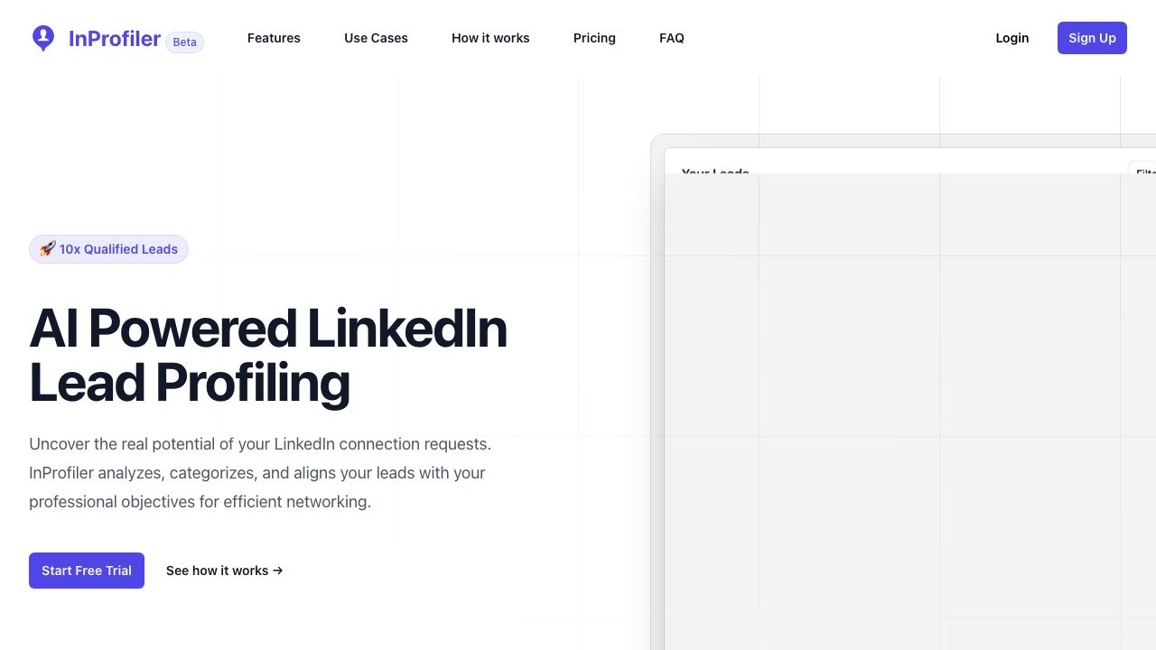 InProfiler website screenshot