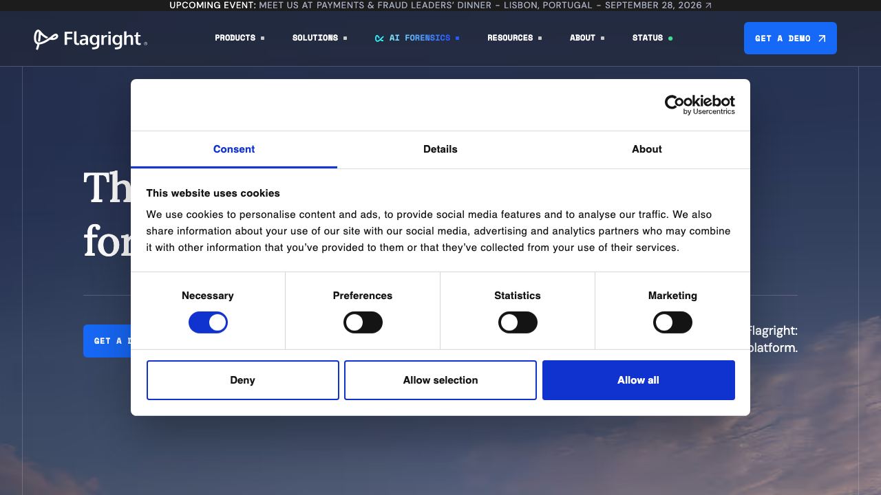 Flagright AI 网站截图