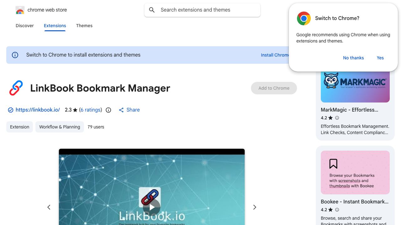 LinkBook Bookmark Manager 网站截图