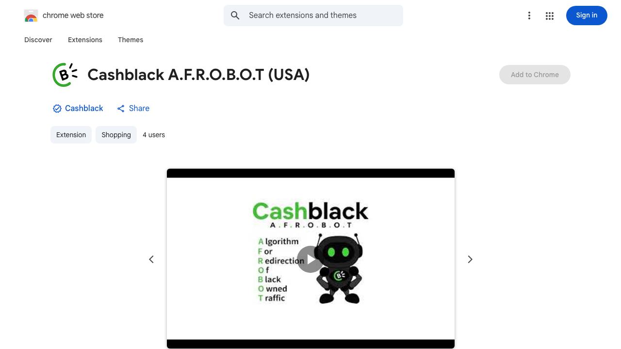 Cashblack A.F.R.O.B.O.T (USA) website screenshot