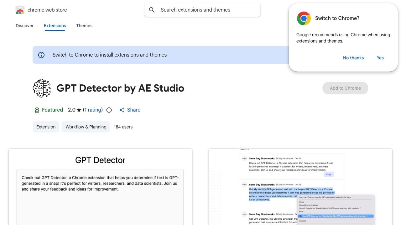 GPT Detector by AE Studio 网站截图