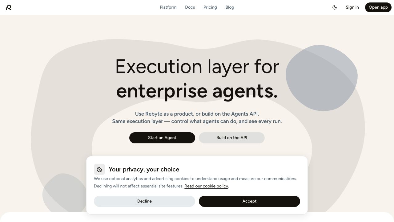 ReByte.ai website screenshot