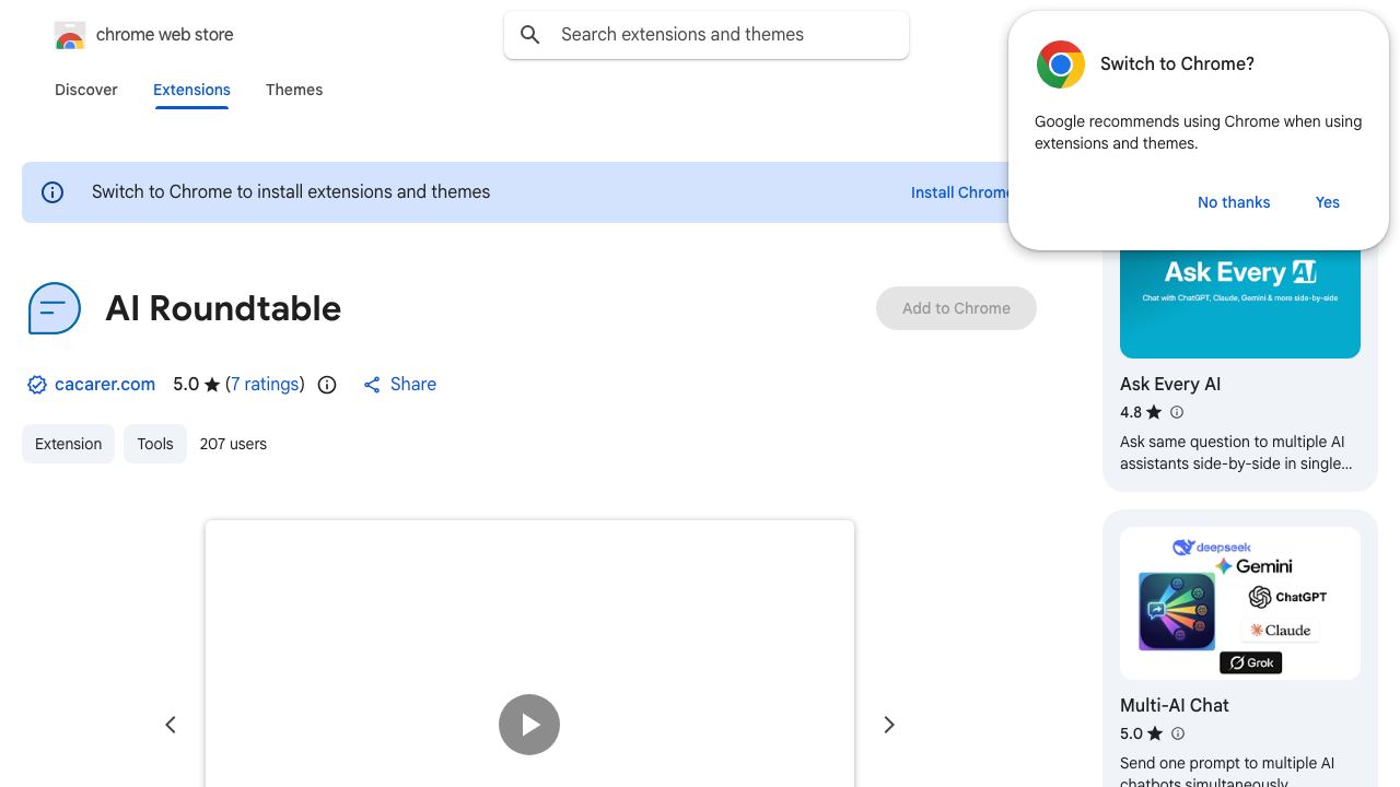 AI Roundtable 网站截图