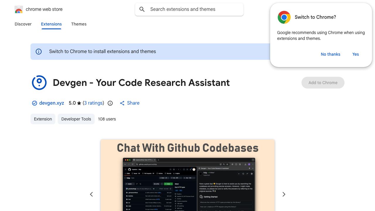 Devgen - Your Github AI Assistant 网站截图