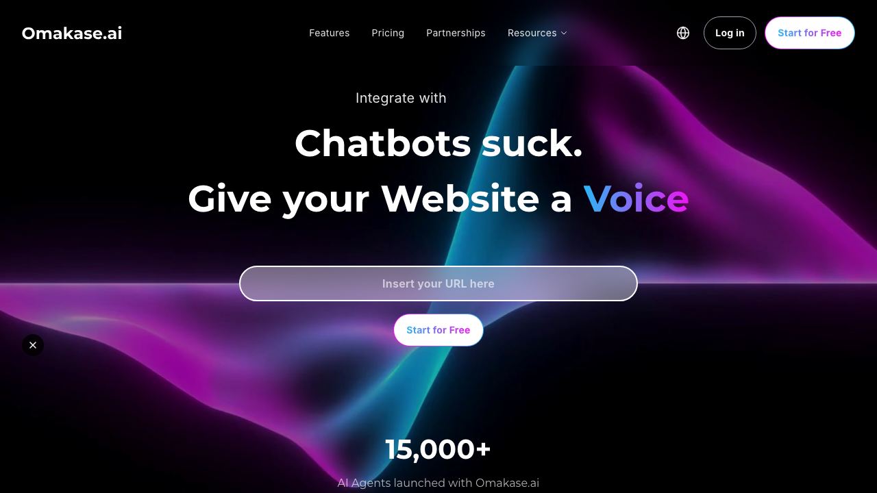 Omakase Voice AI 网站截图