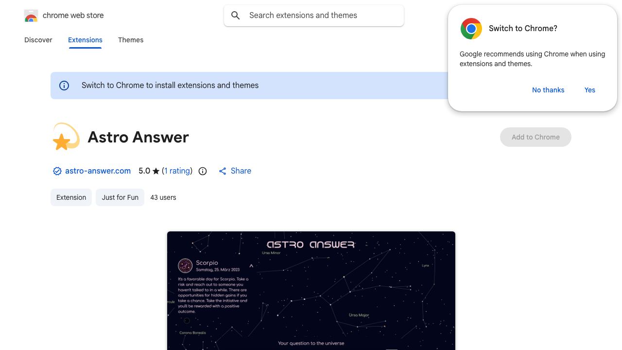 Astro Answer 网站截图