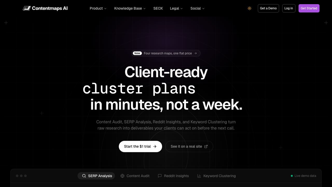 Contentmaps AI 网站截图