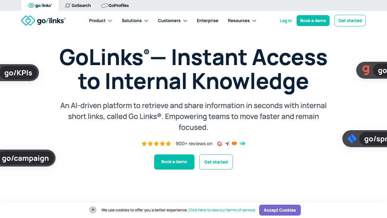 GoLinks Search Powered by ChatGPT 网站截图