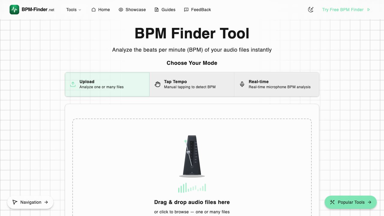 BPM Finder website screenshot