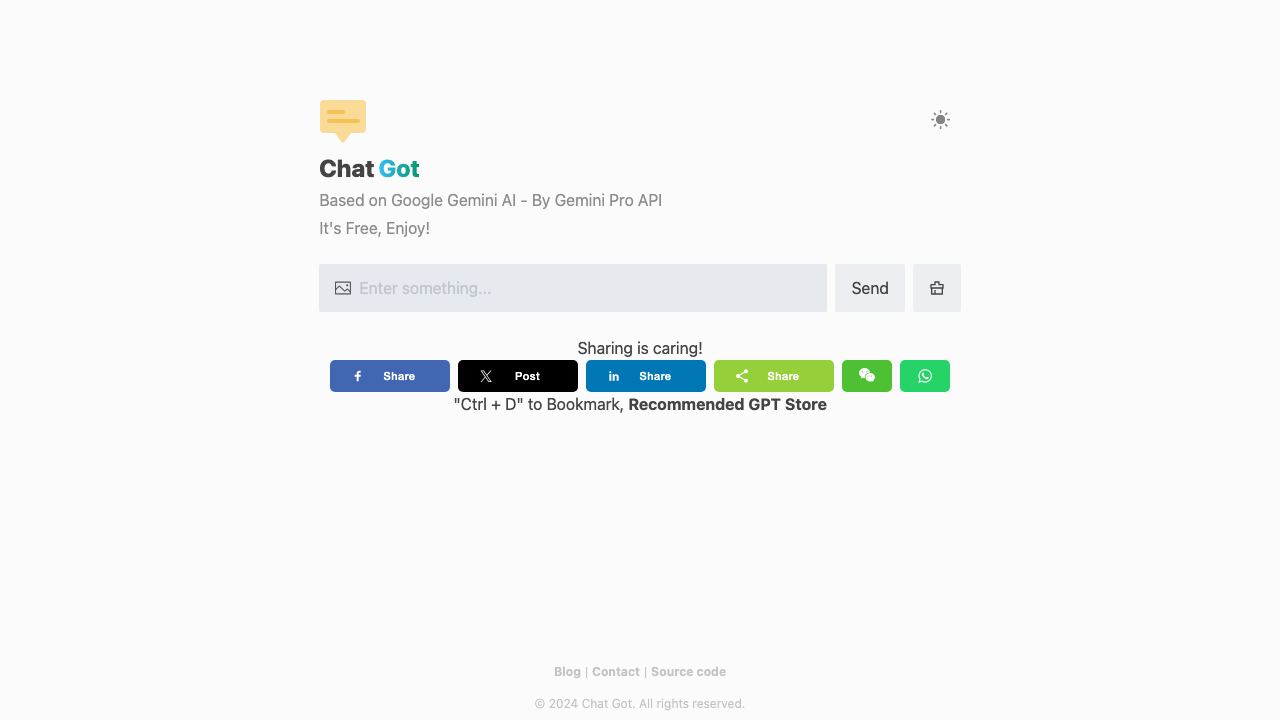 Chat Gemini 网站截图