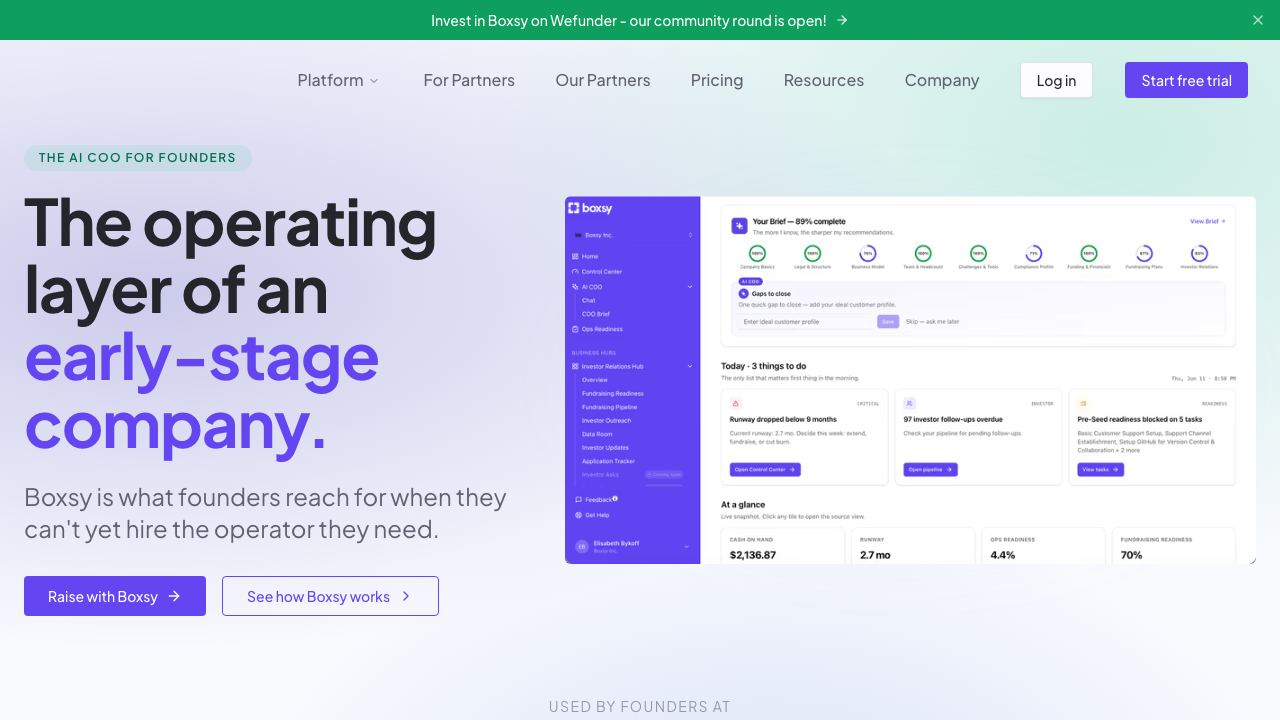 Boxsy website screenshot