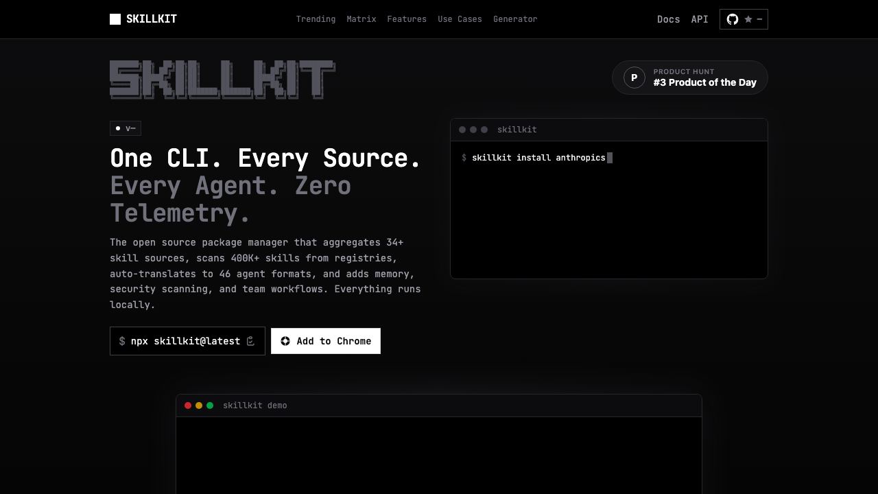 Skillkit 网站截图