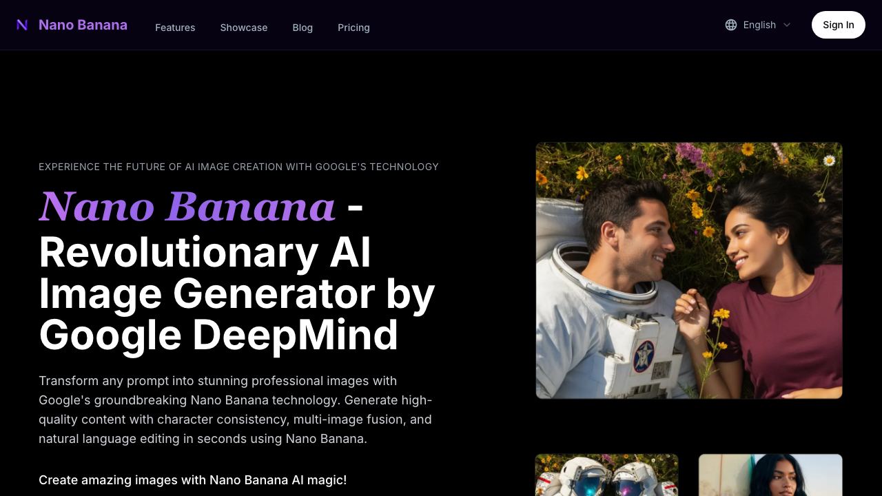 Gemini 2.5 Flash Image website screenshot