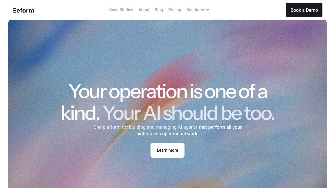 Reform website screenshot