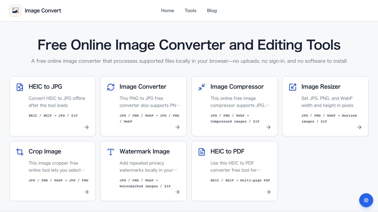 Image Convert website screenshot