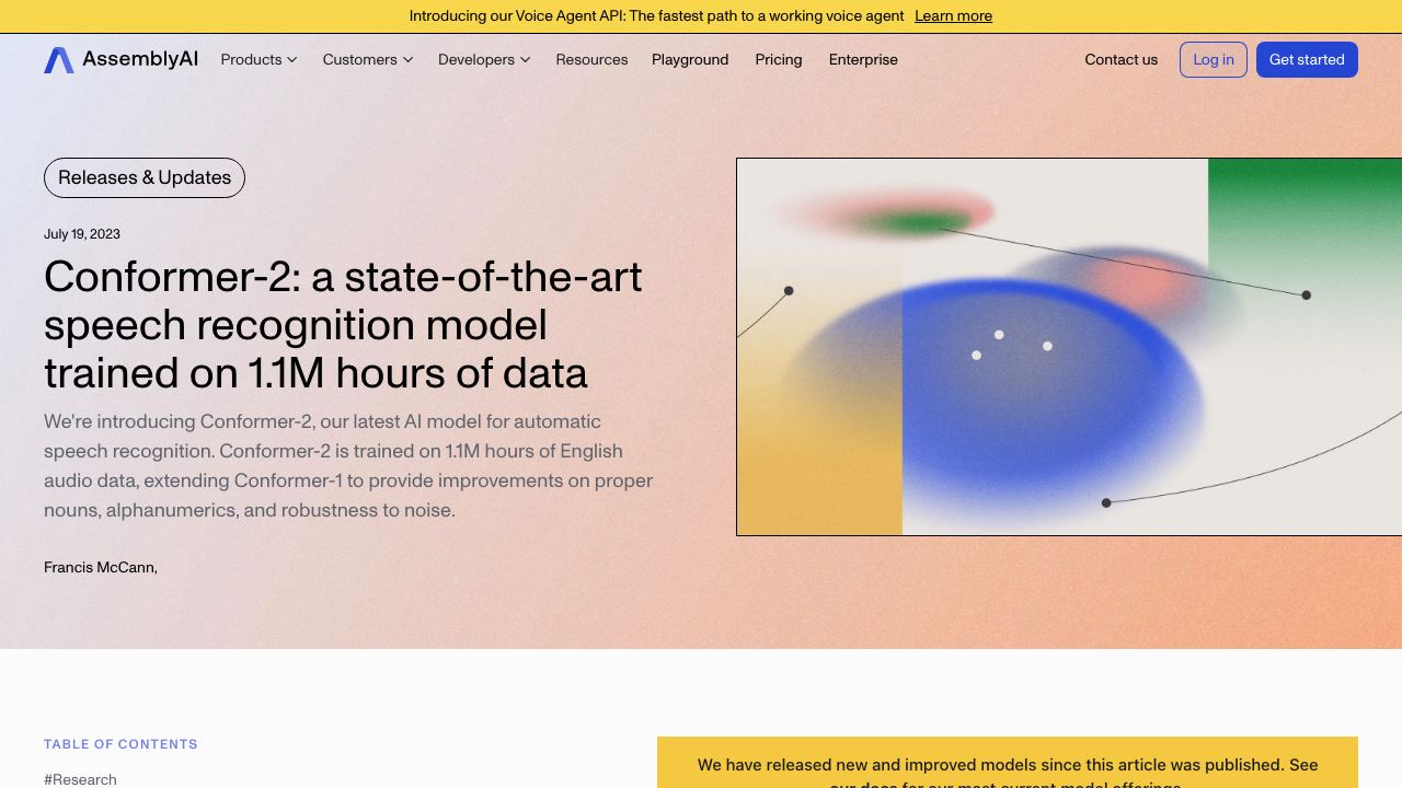 Conformer2 website screenshot
