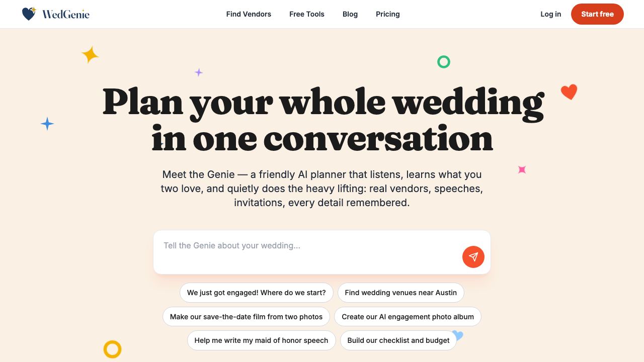 WedGenie 网站截图