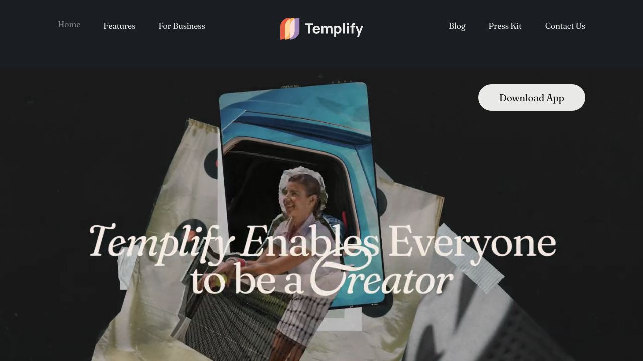 Templify website screenshot