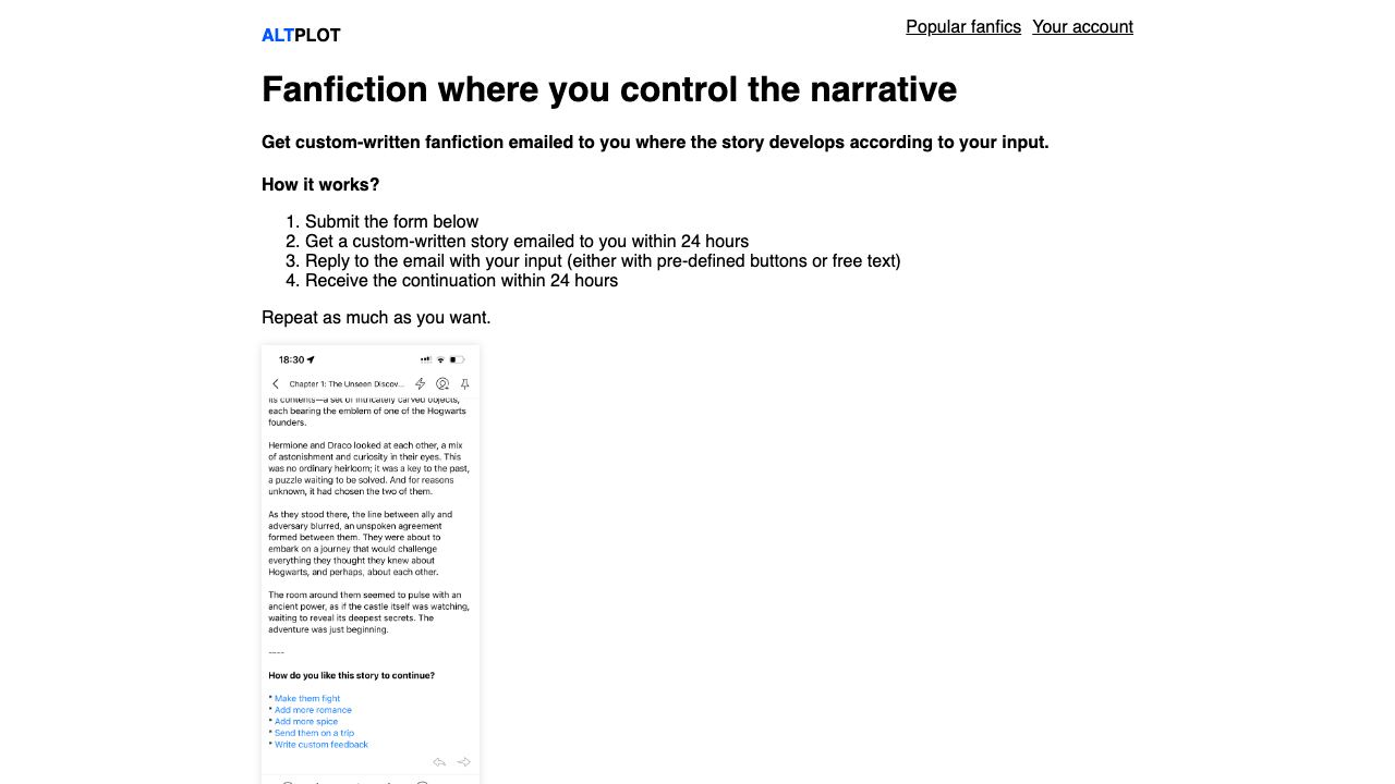 AltPlot website screenshot