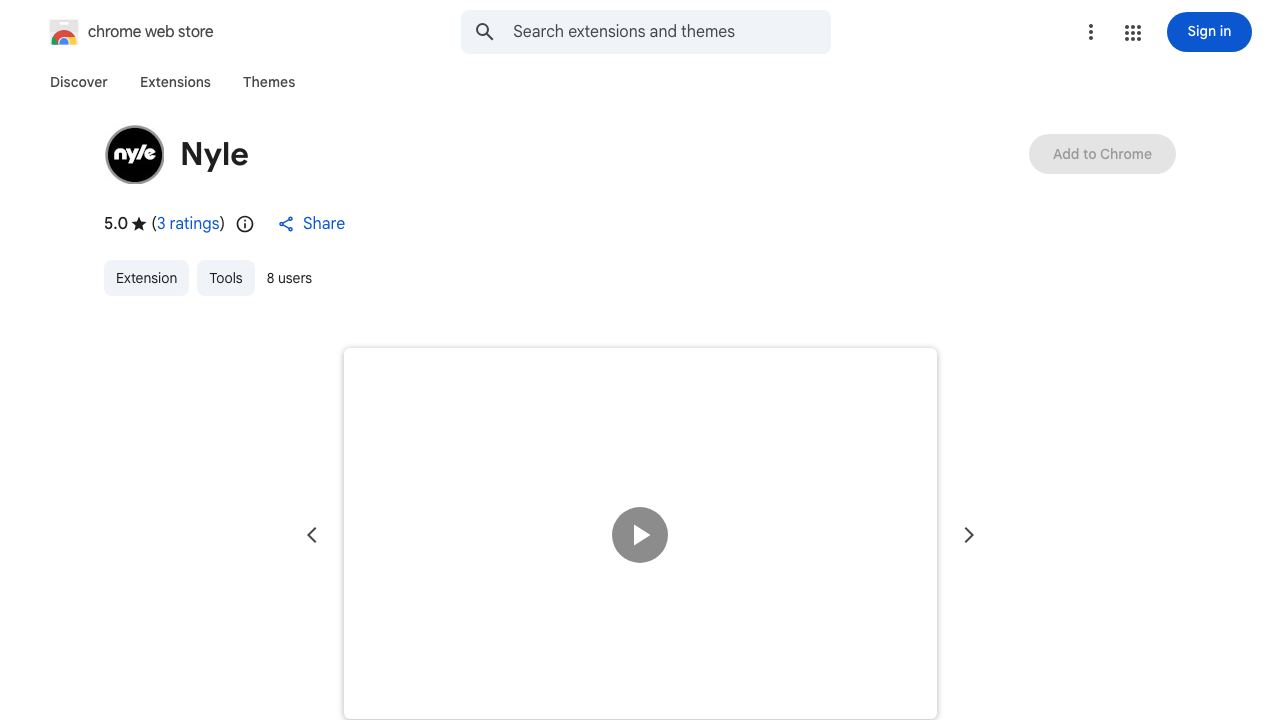 Nyle website screenshot
