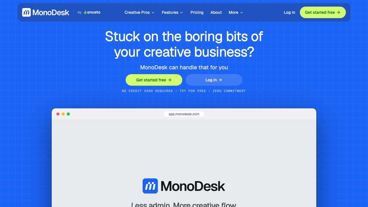 MonoDesk website screenshot