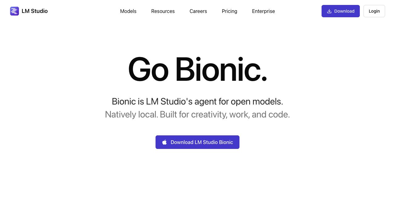 LM Studio 网站截图
