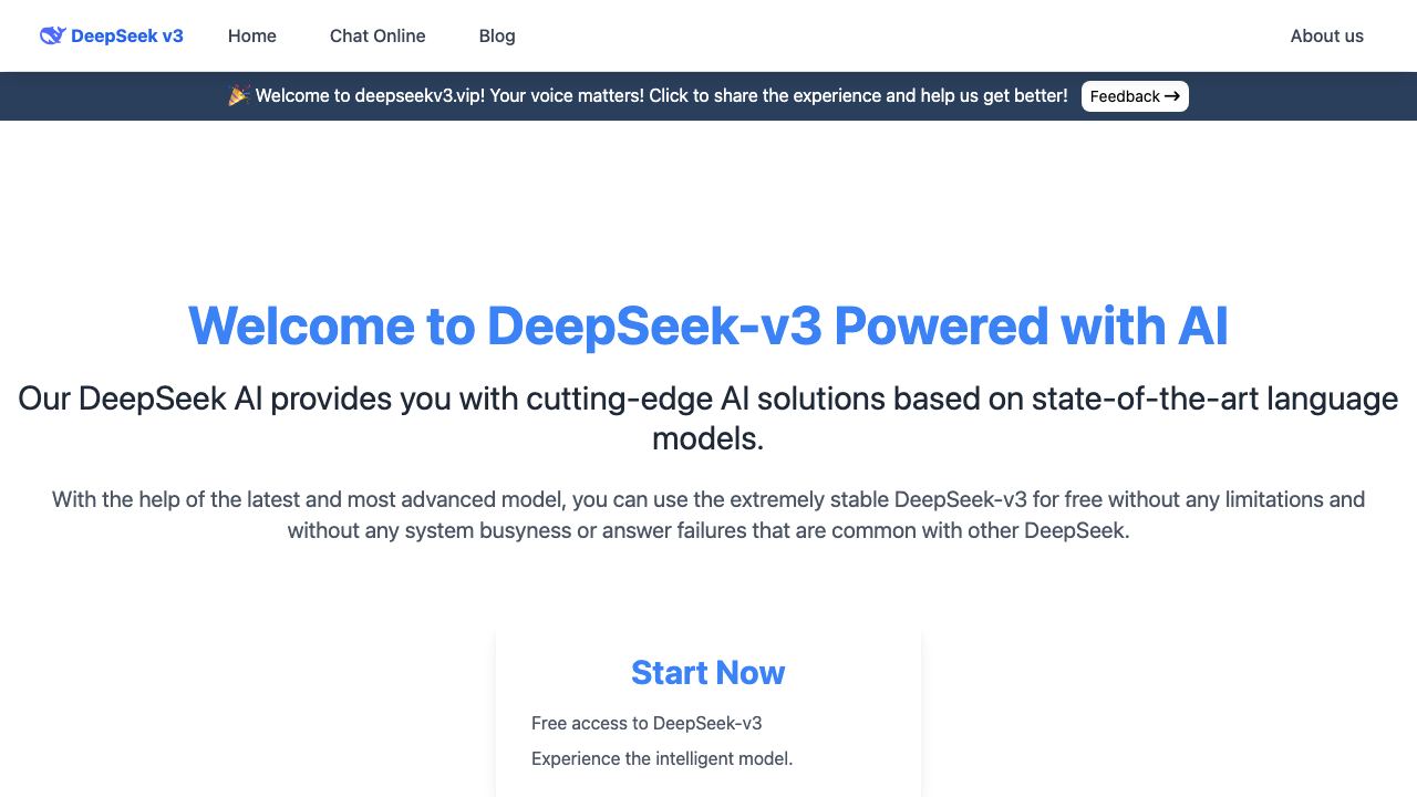 DeepSeek-V3 网站截图