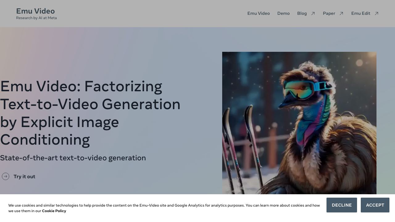 Emu Video 网站截图