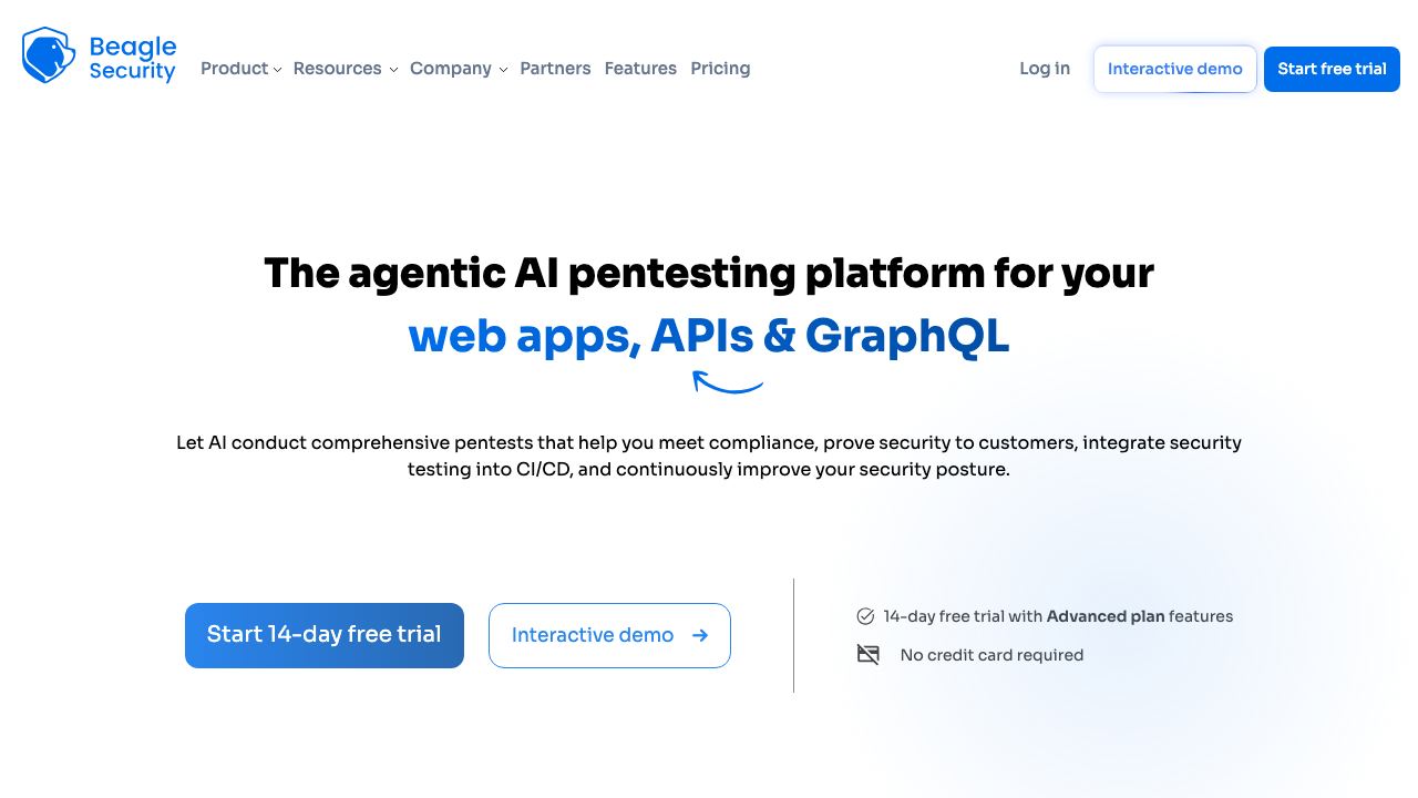 Beagle Security website screenshot
