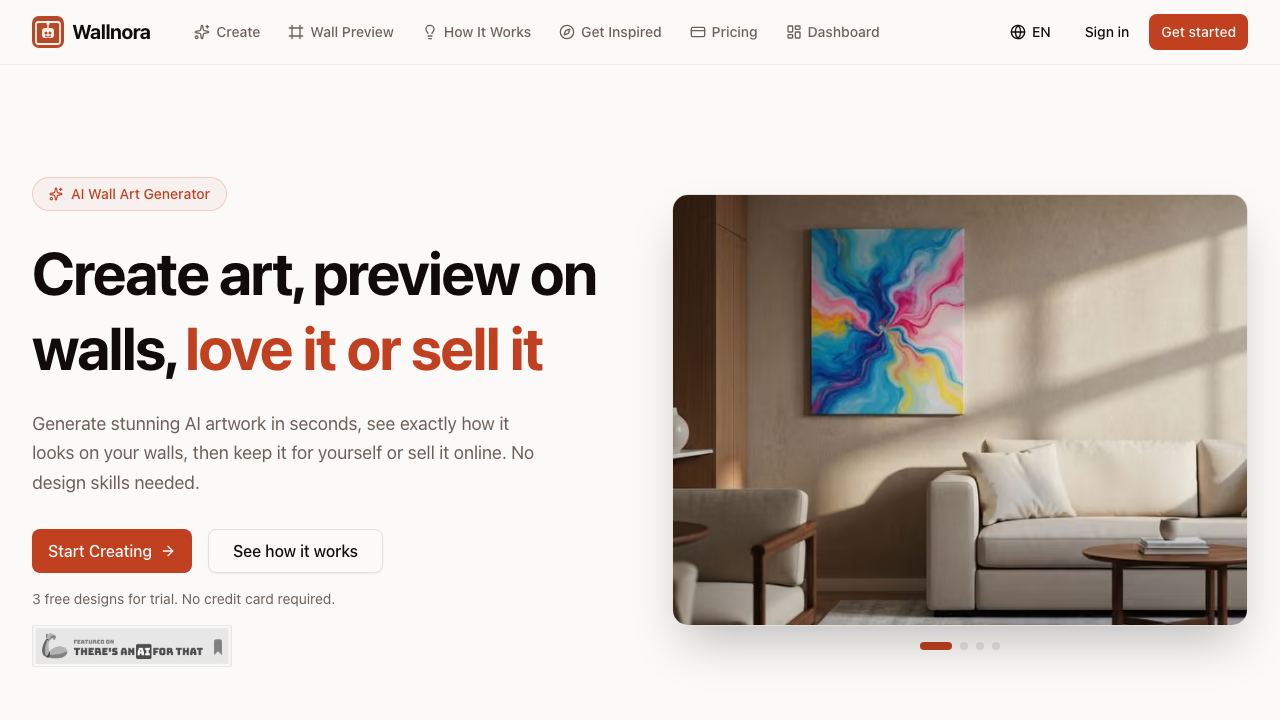 Wallnora 网站截图