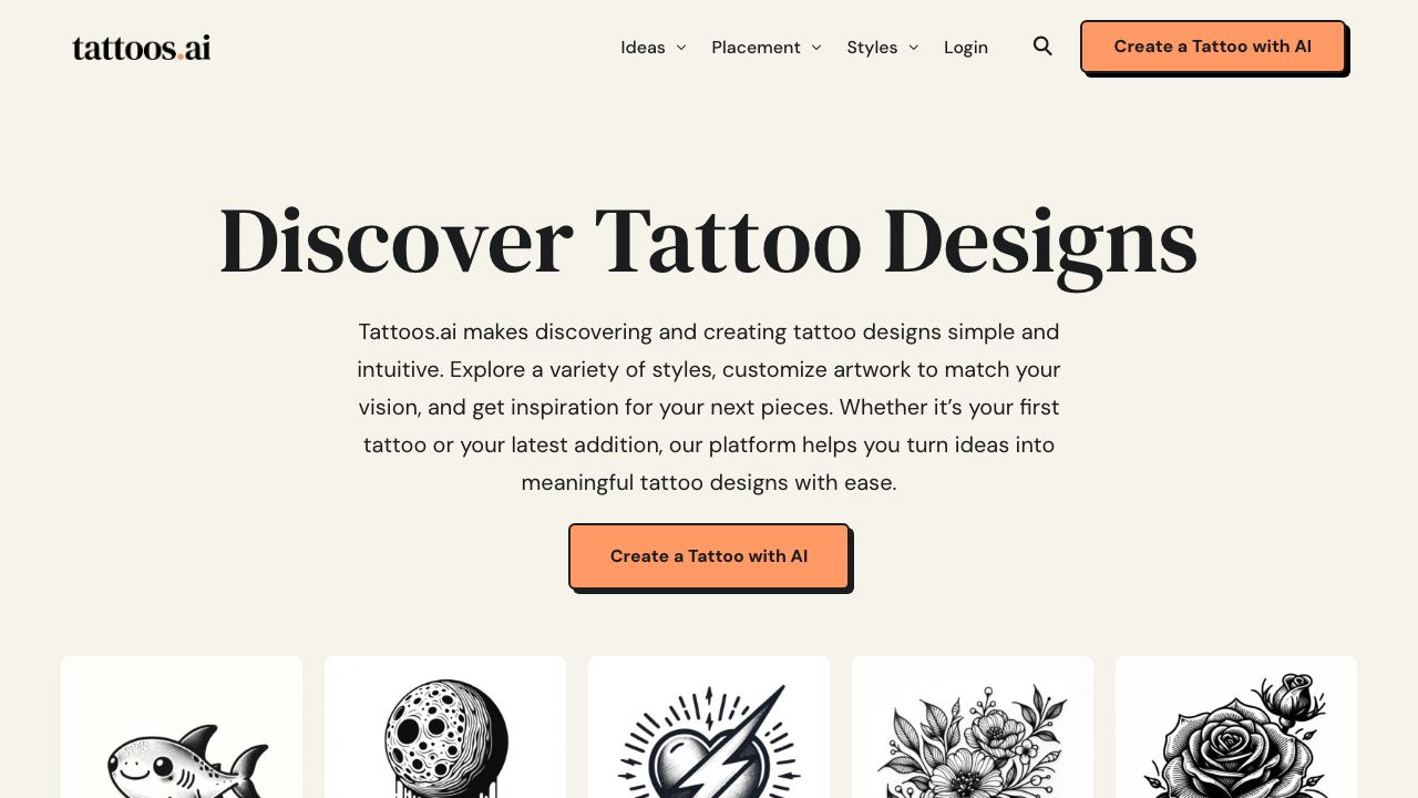Tattoos.AI website screenshot