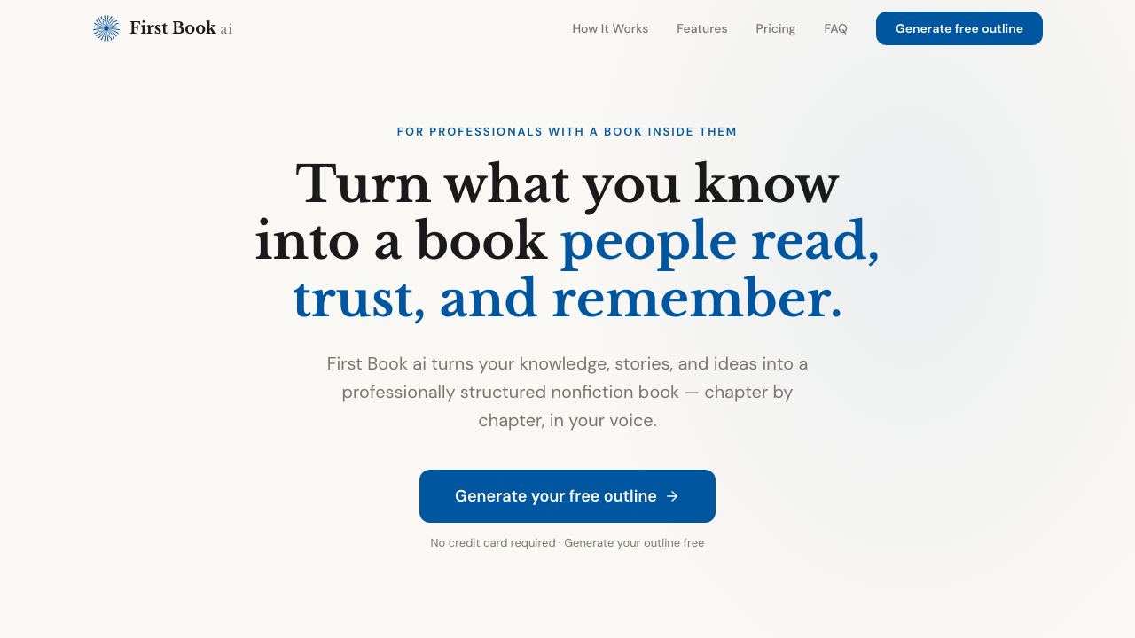 First Book ai 网站截图