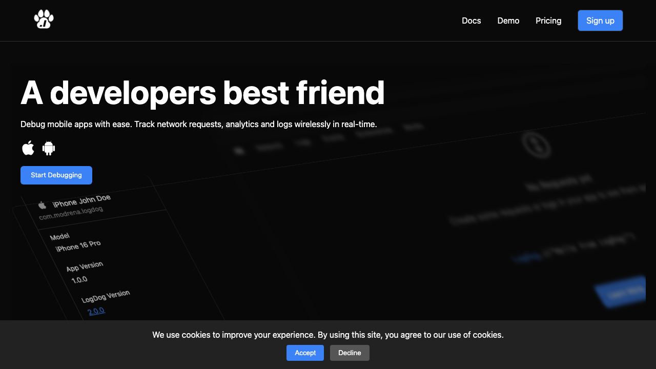 LogDog 网站截图