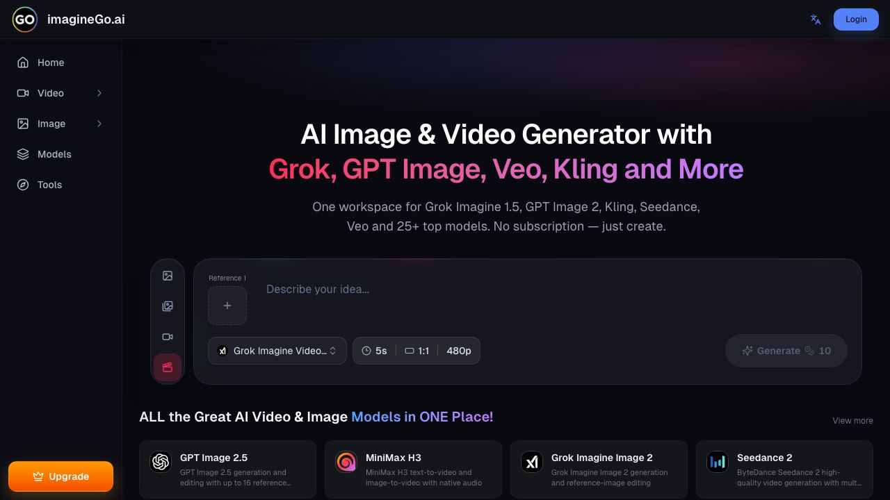 ImagineGo website screenshot