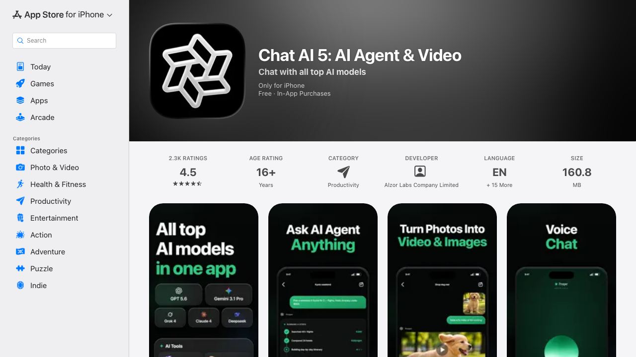 ChatQ AI 网站截图