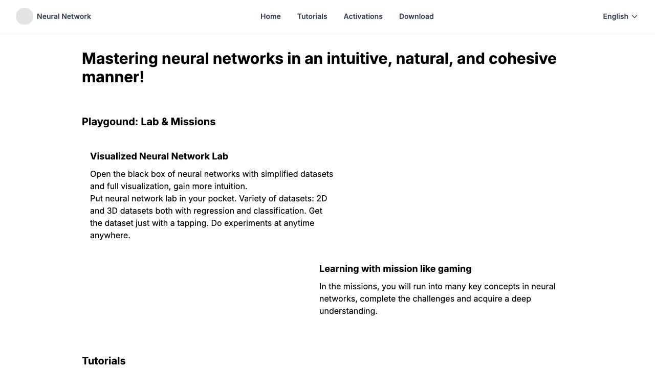 Neural Network 网站截图