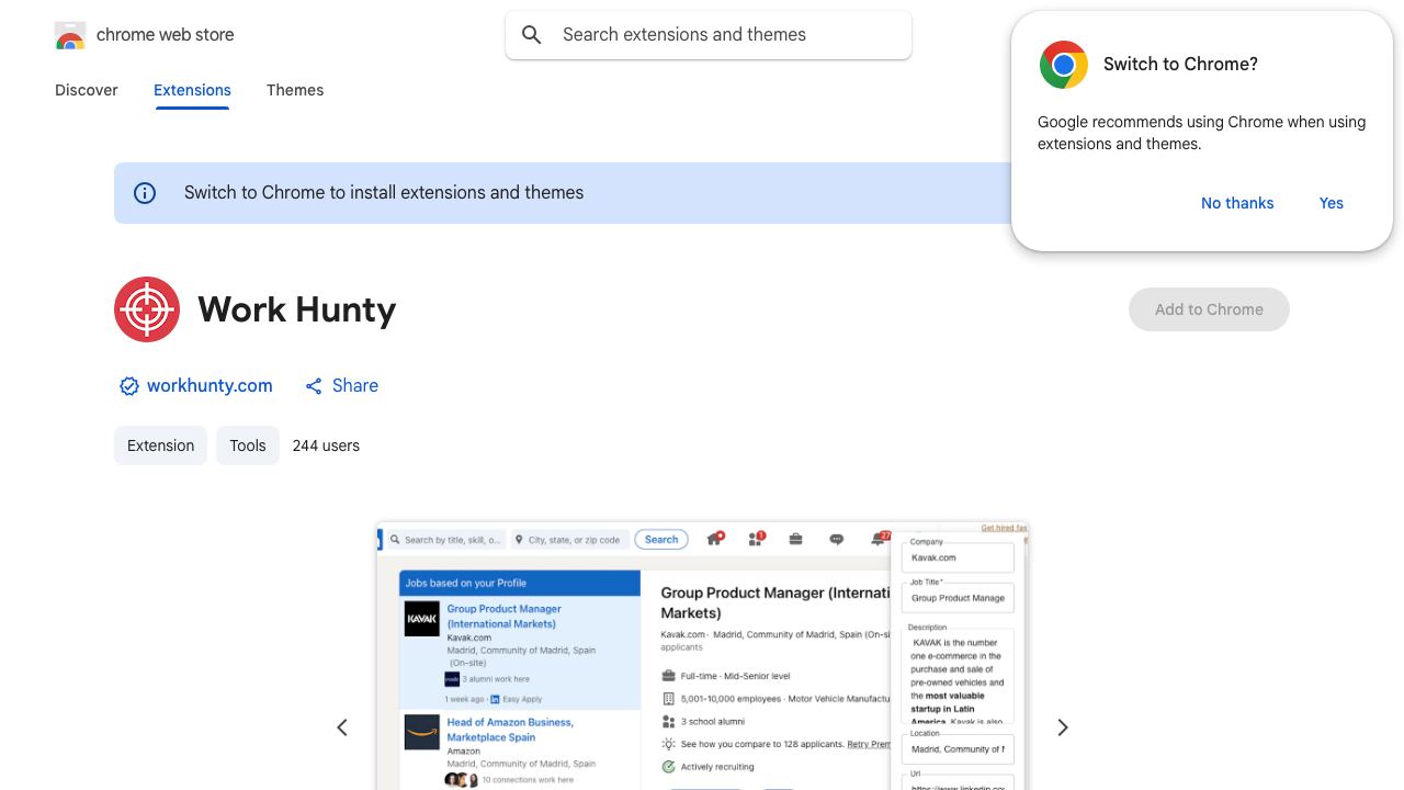 Work Hunty 网站截图