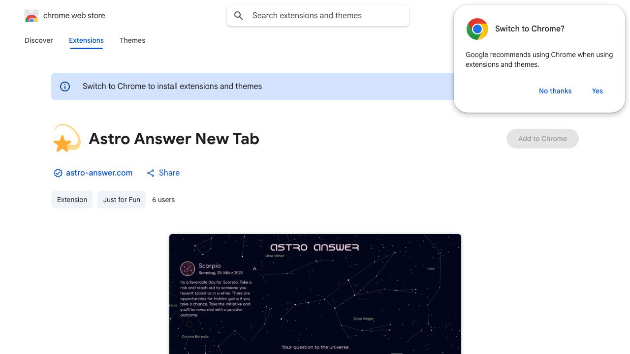 Astro Answer New Tab 网站截图