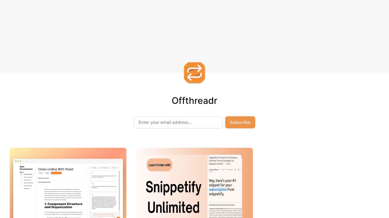 Offthreadr AI 网站截图