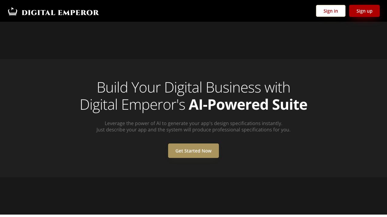 Digital Emperor 网站截图