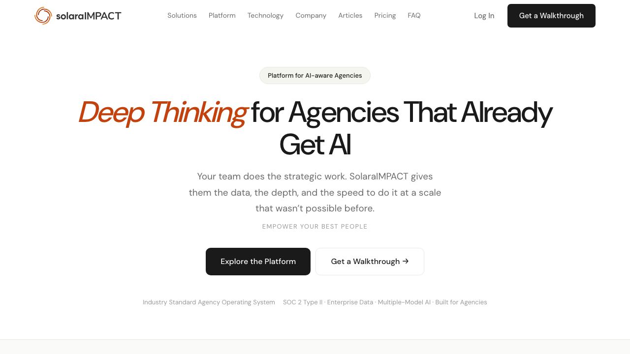SolaraCloud.ai 网站截图
