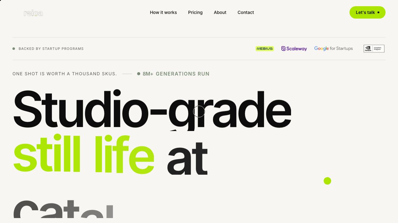 Reica website screenshot