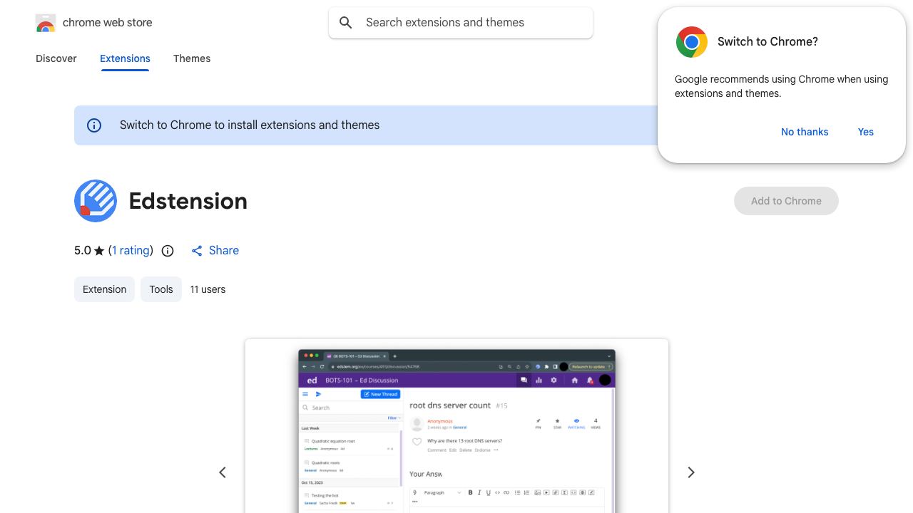Edstension 网站截图