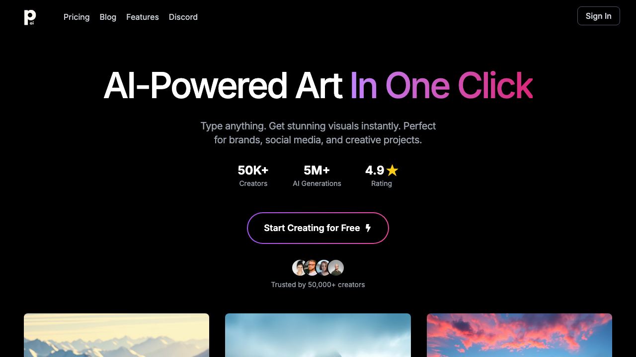 PhotoGenius.ai 网站截图