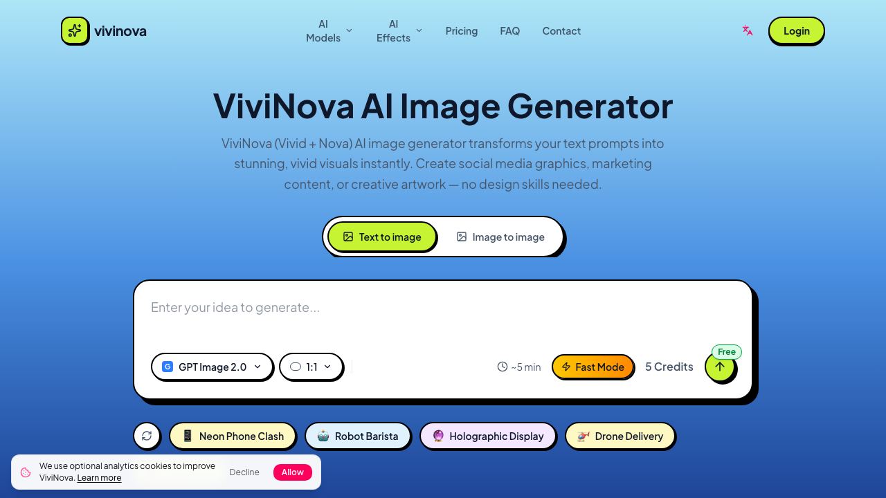 ViviNova website screenshot